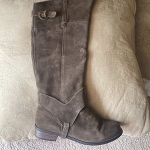 Restricted  Taupe Suede Riding Boots